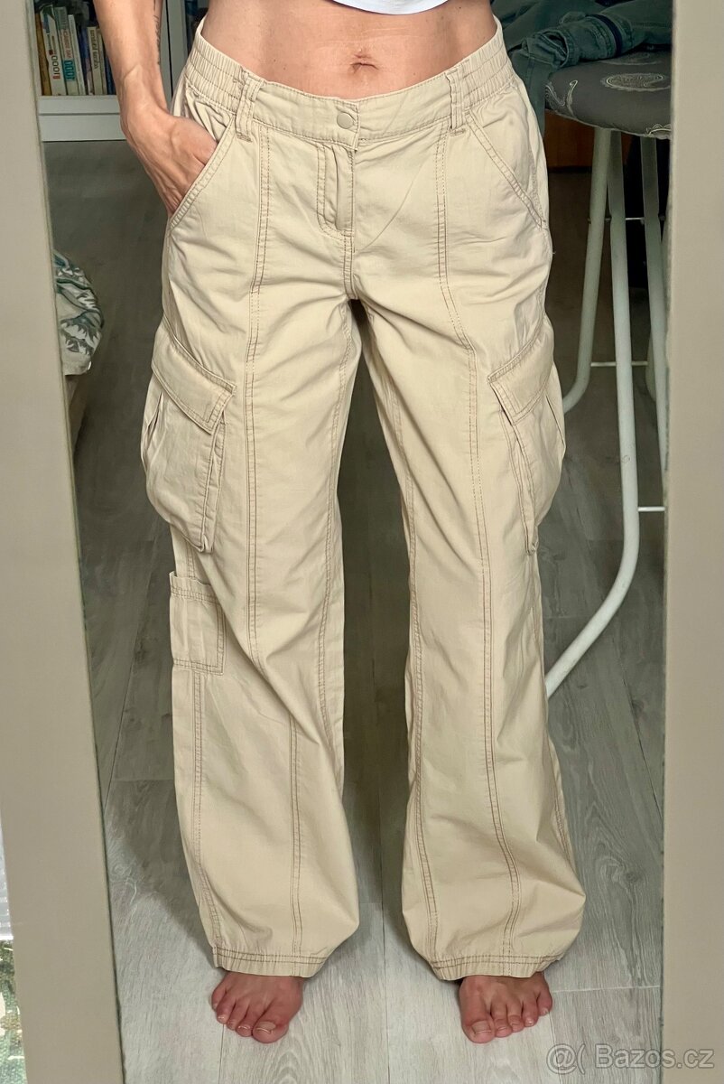 Kalhoty Cargo kapsáče H&M vel.36