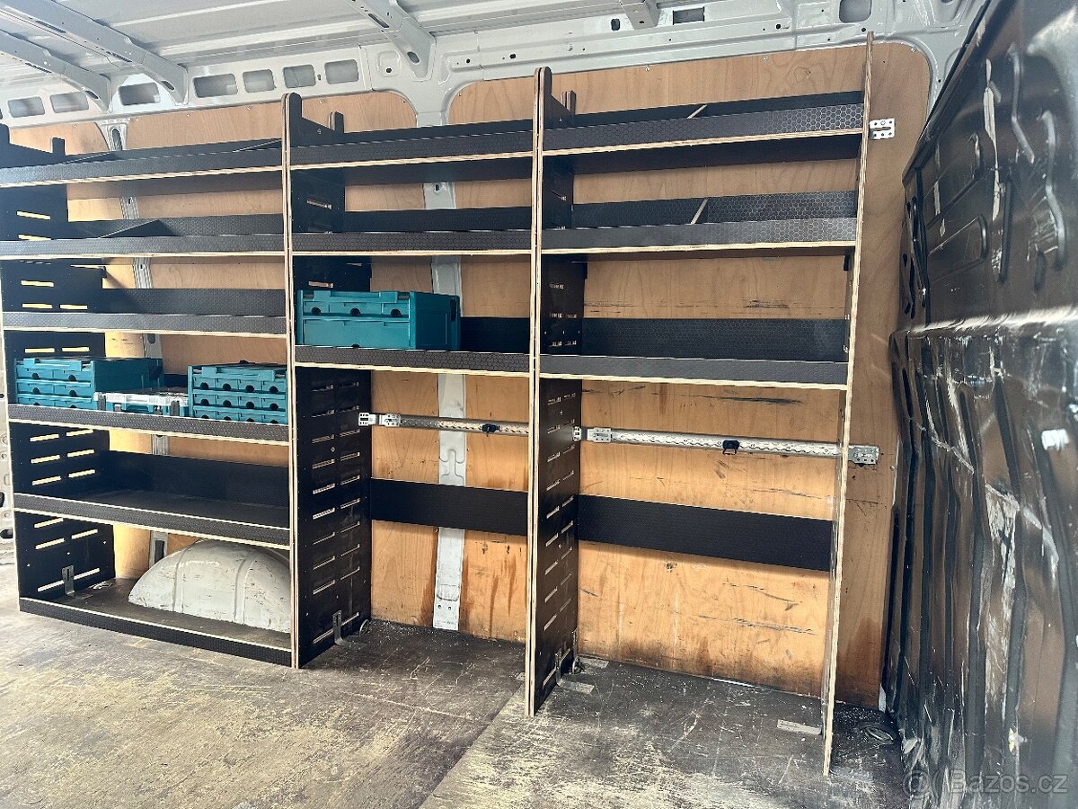 Regály, vestavba do Dodávky,furgon, CNC