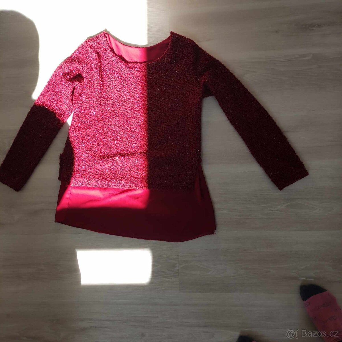 Červená vánoční halenka