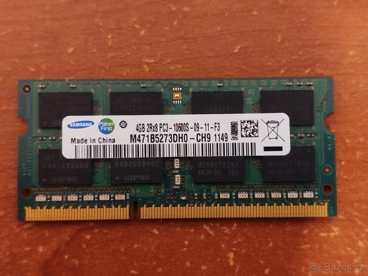 Samsung 4 GB 2Rx8 DDR3 1333 MHz (PC3-10600S-09-11-F3)