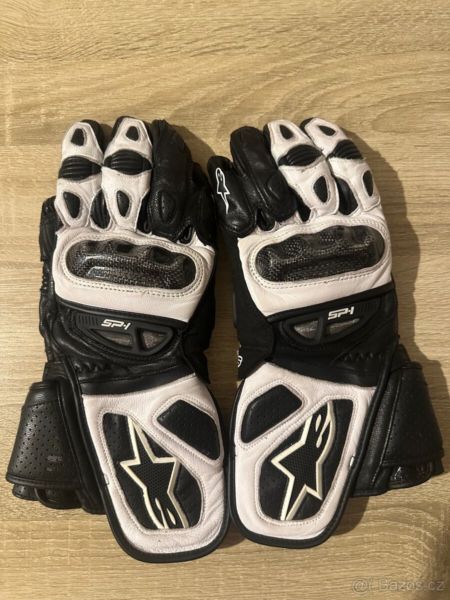 Moto rukavice ALPINESTARS SP1 Carbon black/white