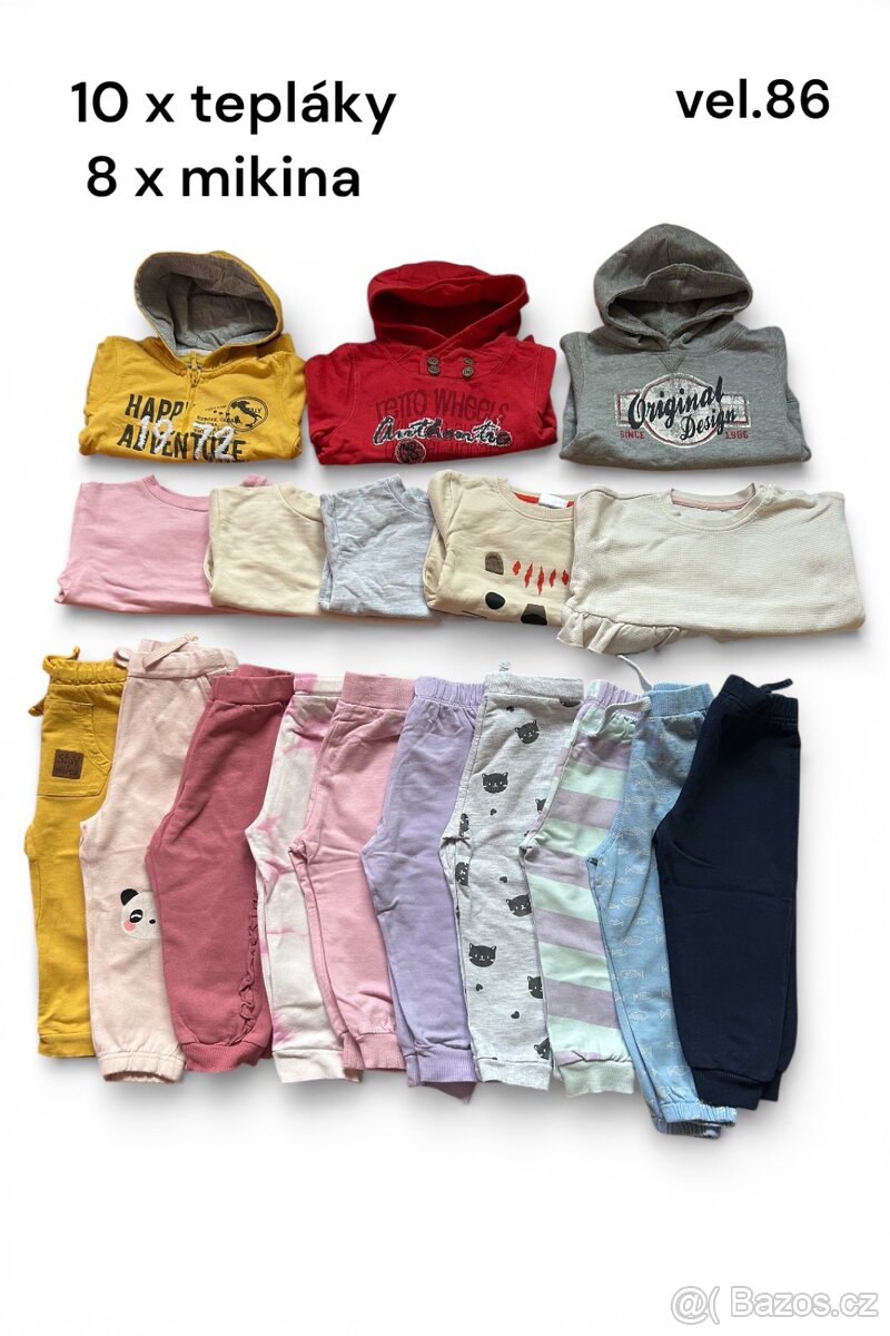 Tepláky a mikiny vel.86