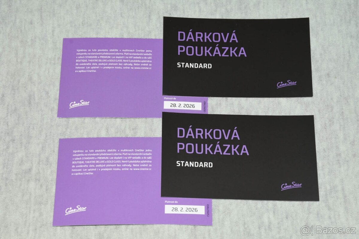 Cinestar Poukázky