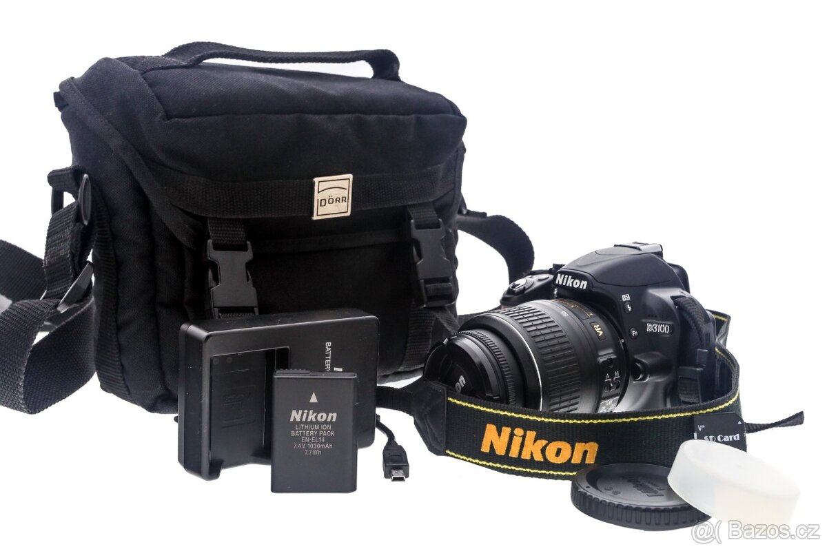 Zrcadlovka Nikon D3100 + 18-55mm + brašna