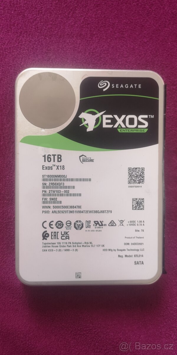Seagate Exos X18 16TB SATA
