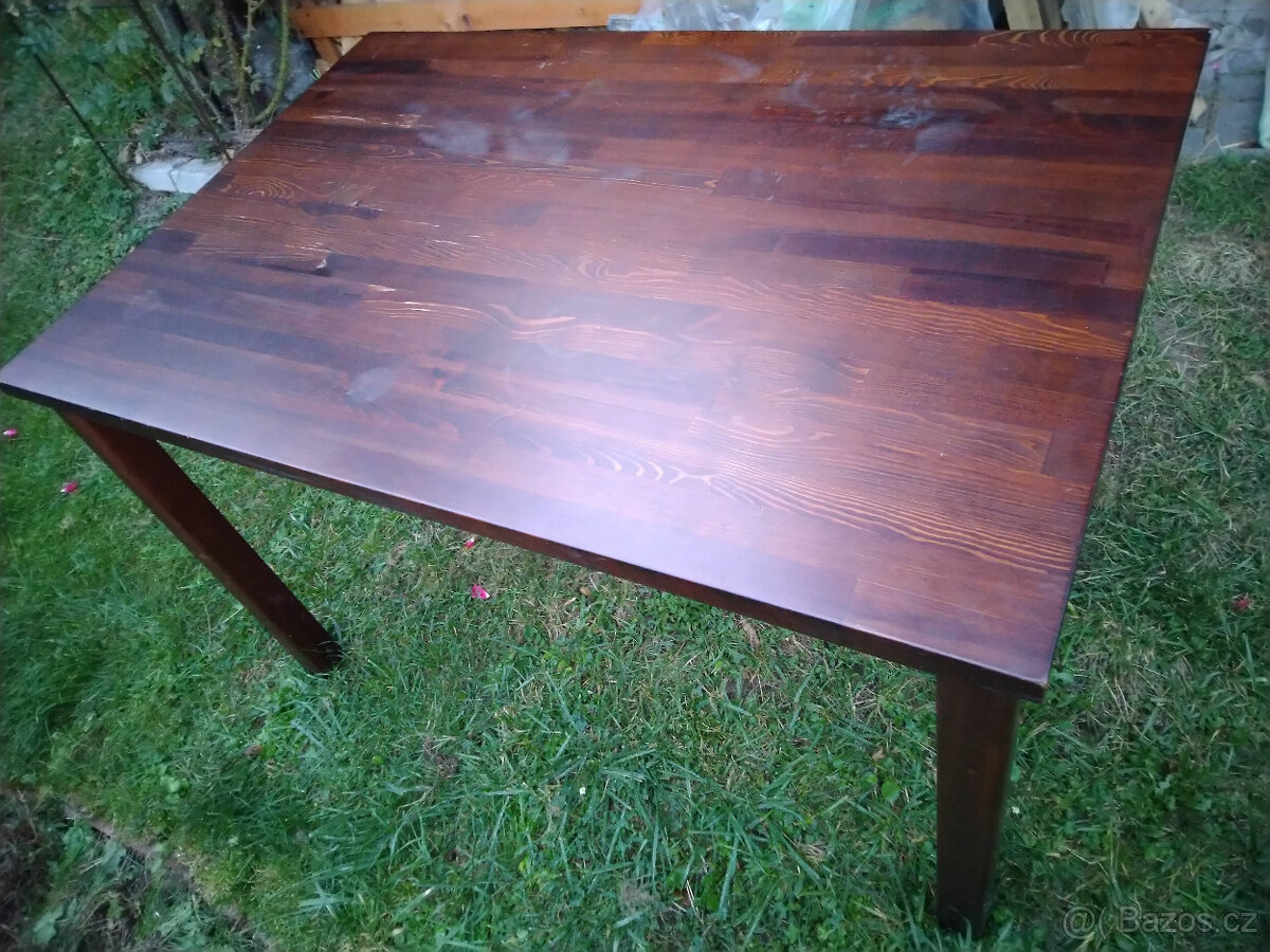 Stůl masivní borovice - mořený