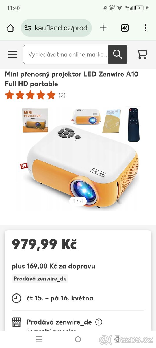 Mini přenosný FullHD projektor + GOOGLE chrome cast