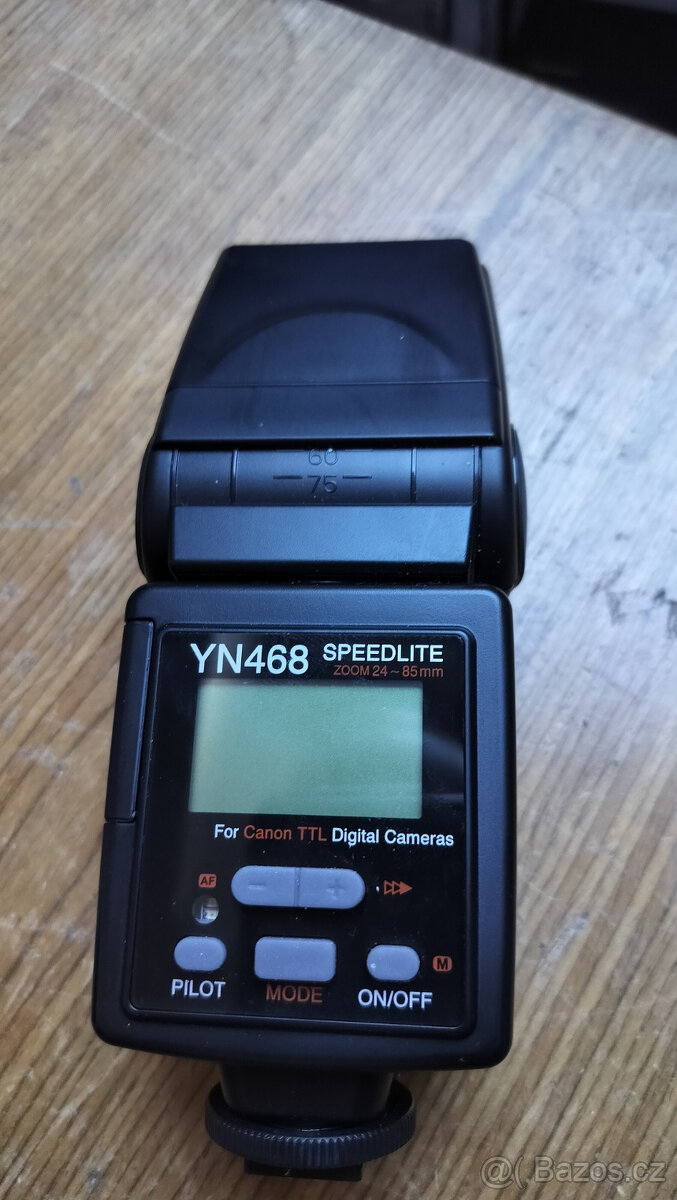 Blesk YN468 TTL zoom Směrové číslo 33