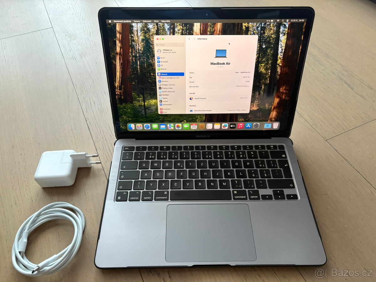 13" Apple Macbook Air M1, 8GB/SSD 256GB - jako nový