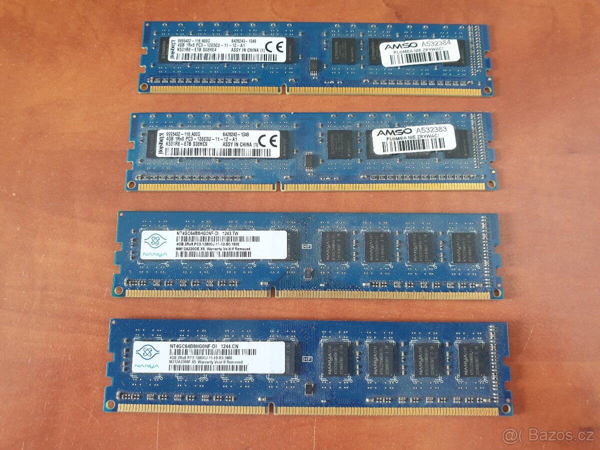 Paměti do PC4x4GB (16GB) DDR3 1600MHz