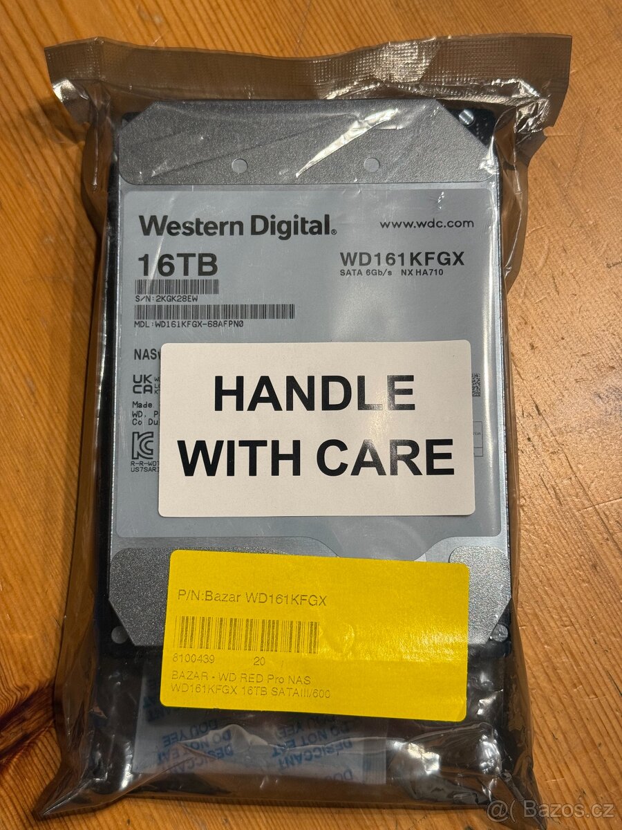 WD RED Pro NAS WD161KFGX 16TB SATAIII 512MB 259MB/s CMR DPH