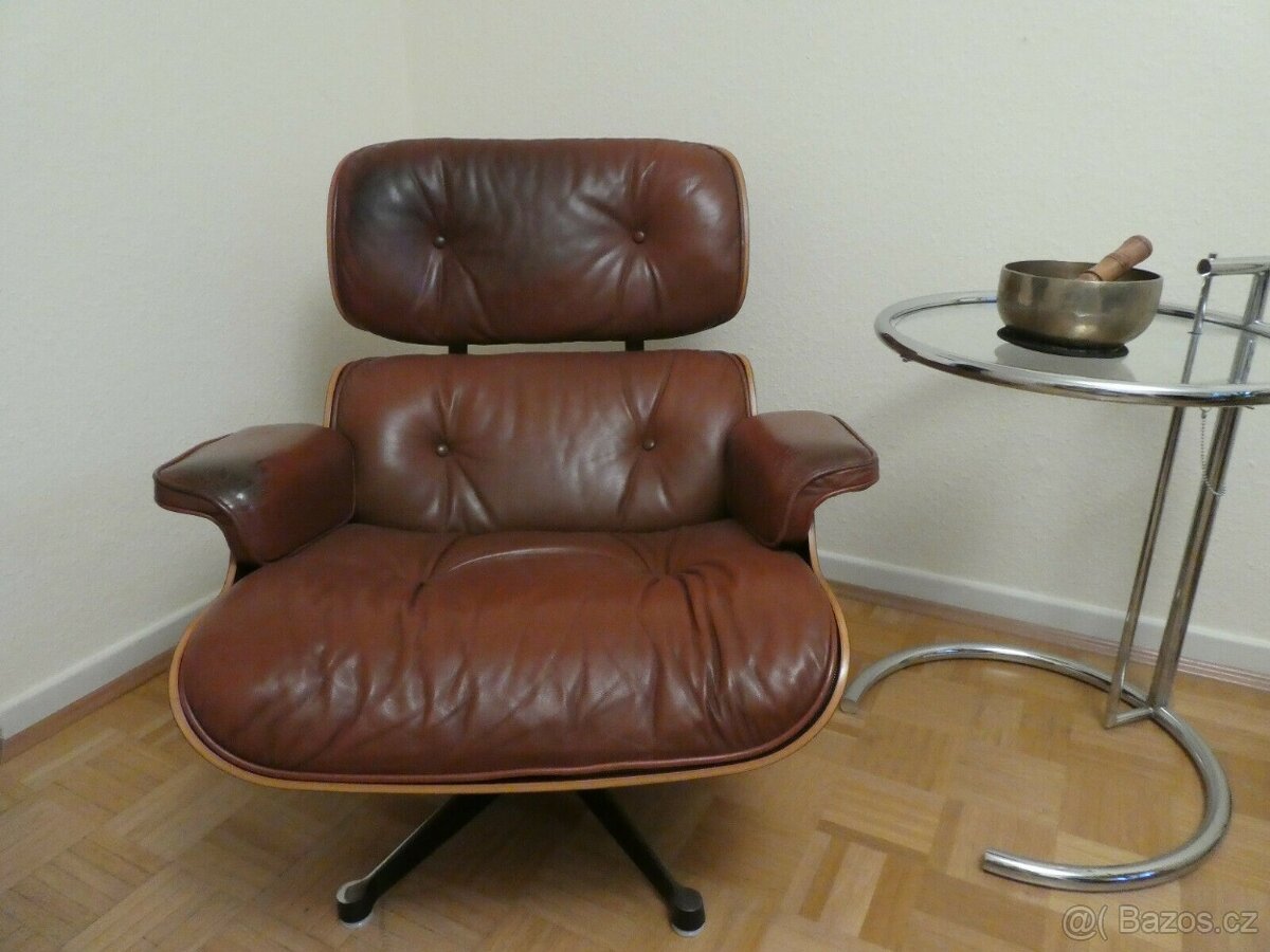 Vitra Eames Herman Miller Lounge Chair hnědá kůže