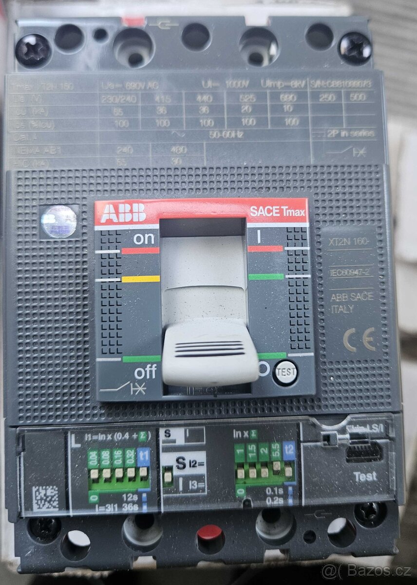 Jistič v lisovaném pouzdru MCCB, řada: XT2N 160A