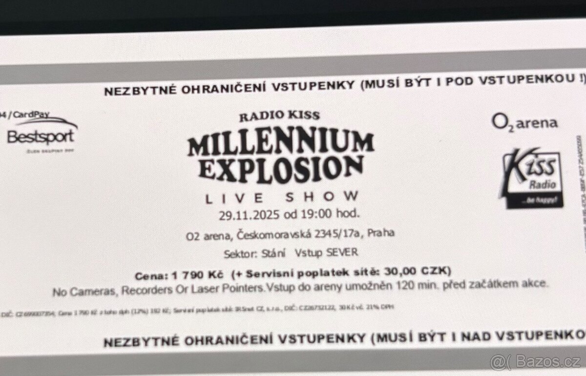 3x vstupenka na Kiss párty
