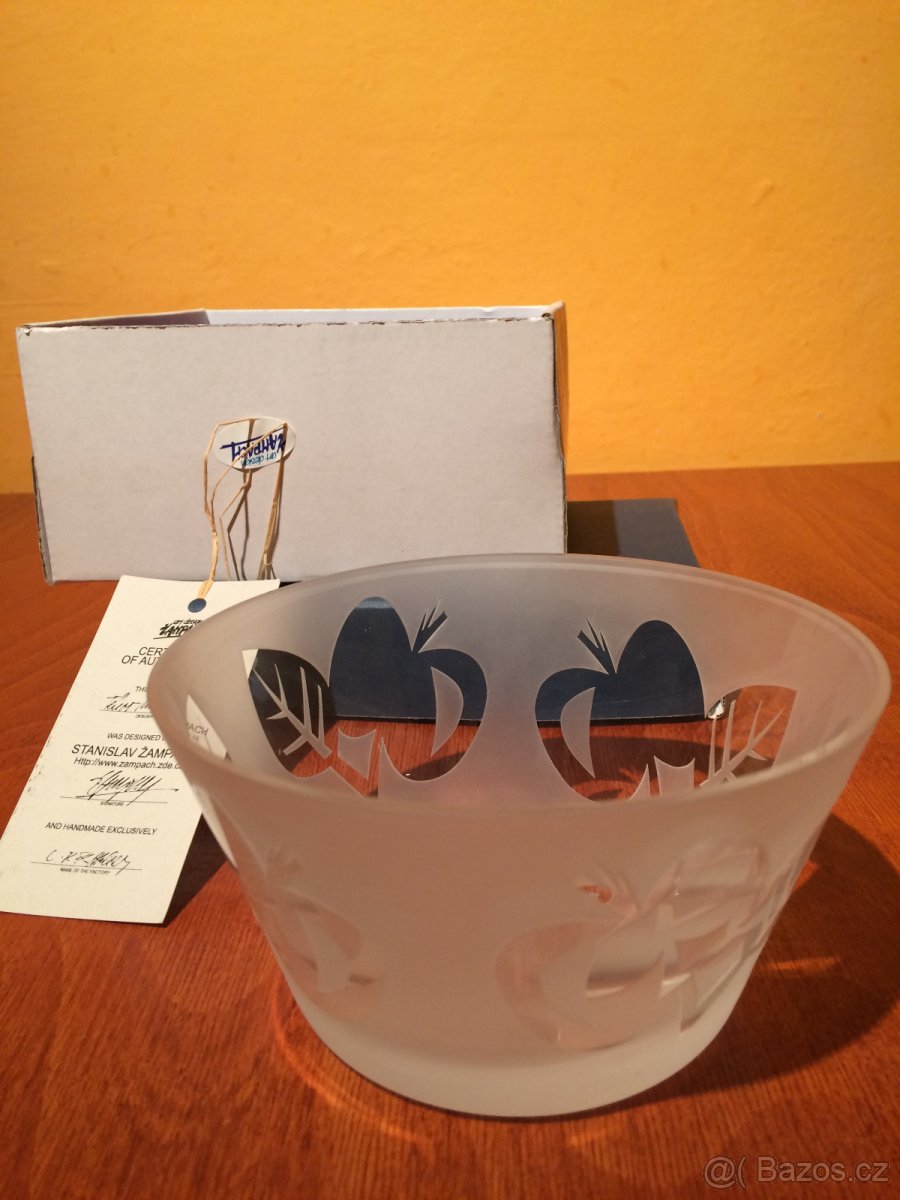 Broušená mísa české sklo originál NOVÁ