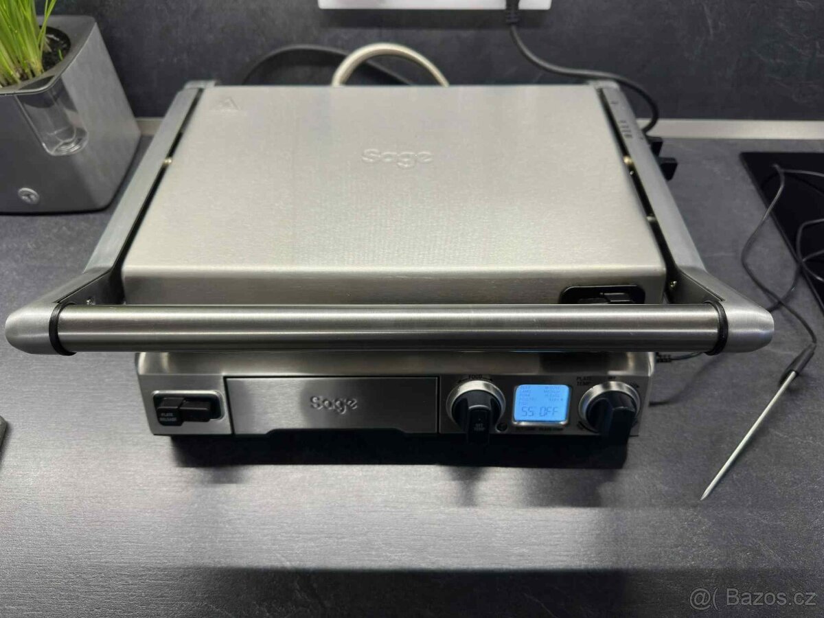 Elektrický gril Sage BGR840 teplotní sonda,vyjímatelné desky