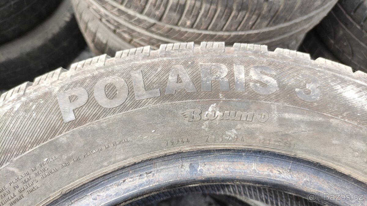 165/70R14 81T , Barum zimní na dojetí 4.1 mm,4ks