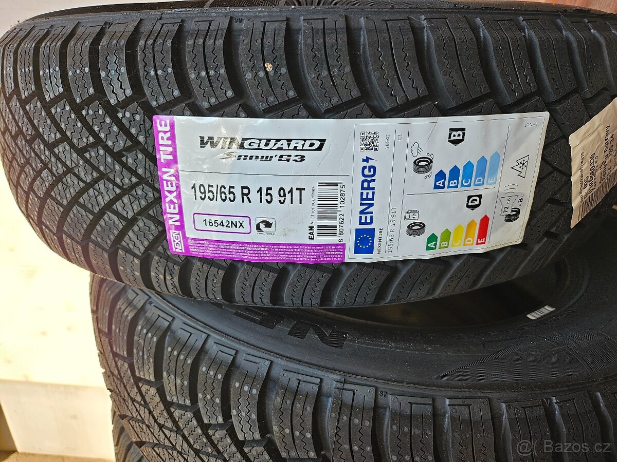 4x zimní komplet 15´ např. pro Škoda, VW + 2x nové pneu