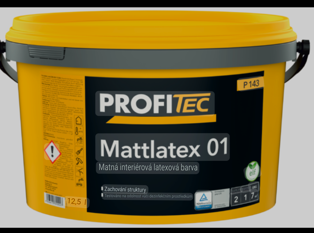 Bílá barva Mattlatex 01