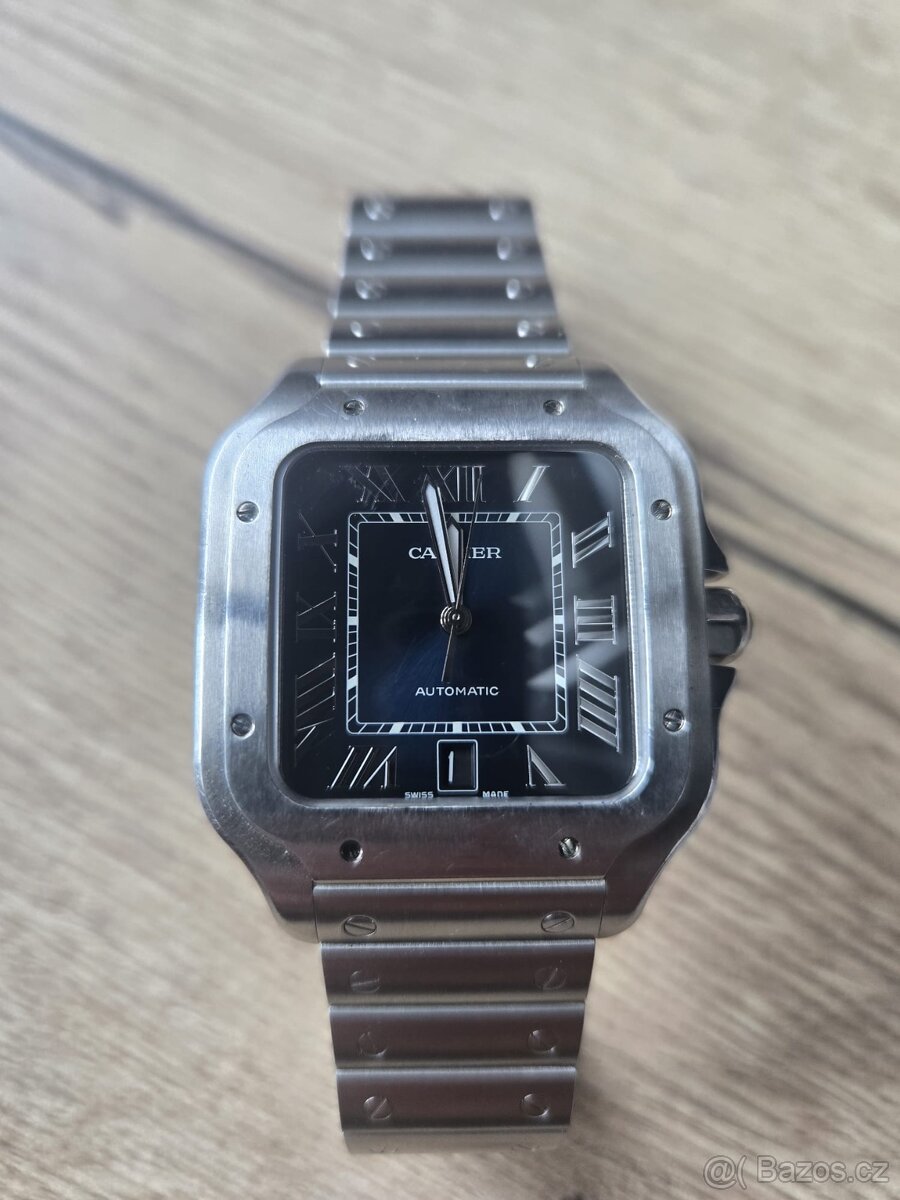 Santos de Cartier watch Large model Blue Face