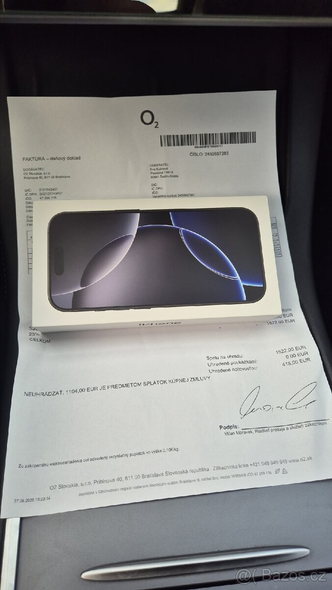 iPhone 16 pro black titanium 128GB