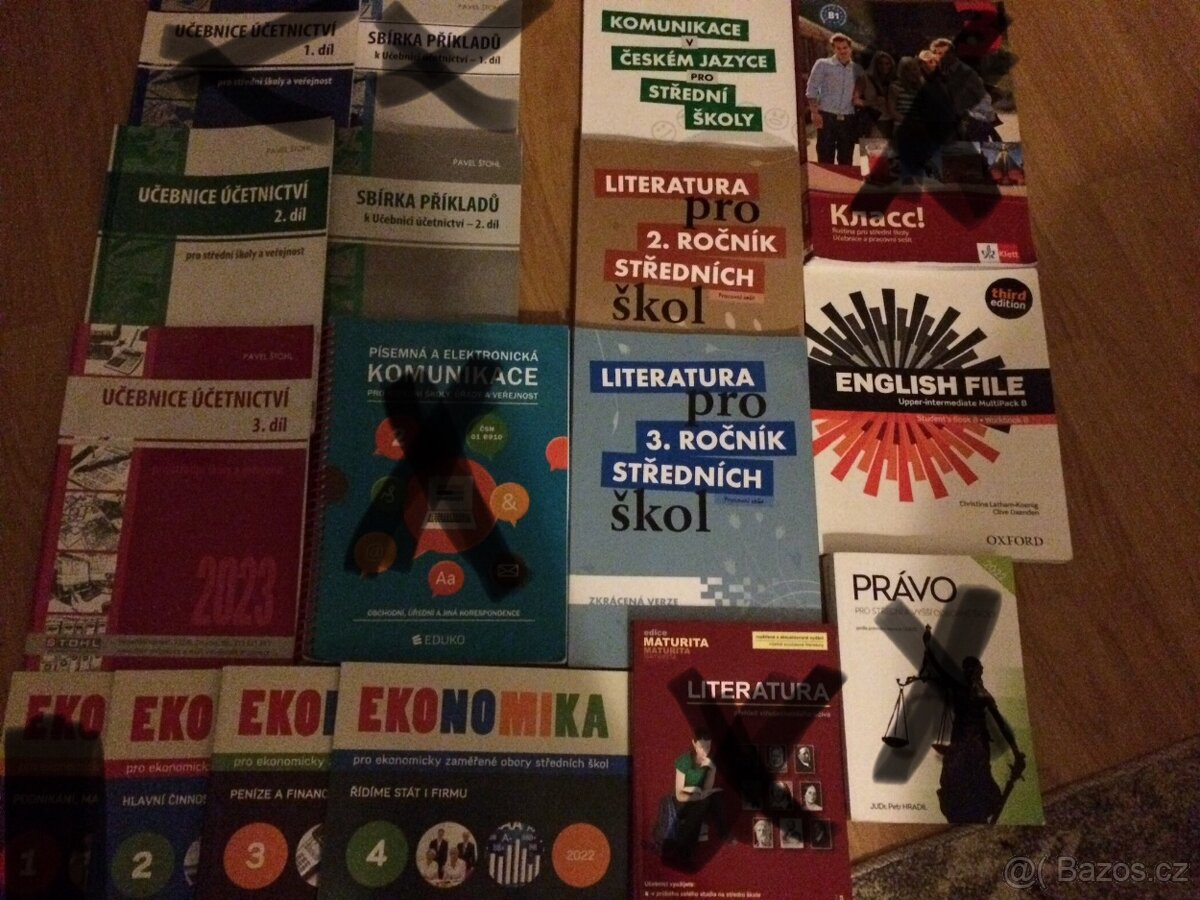 Účetnictví,ekonomika,english file,literatura