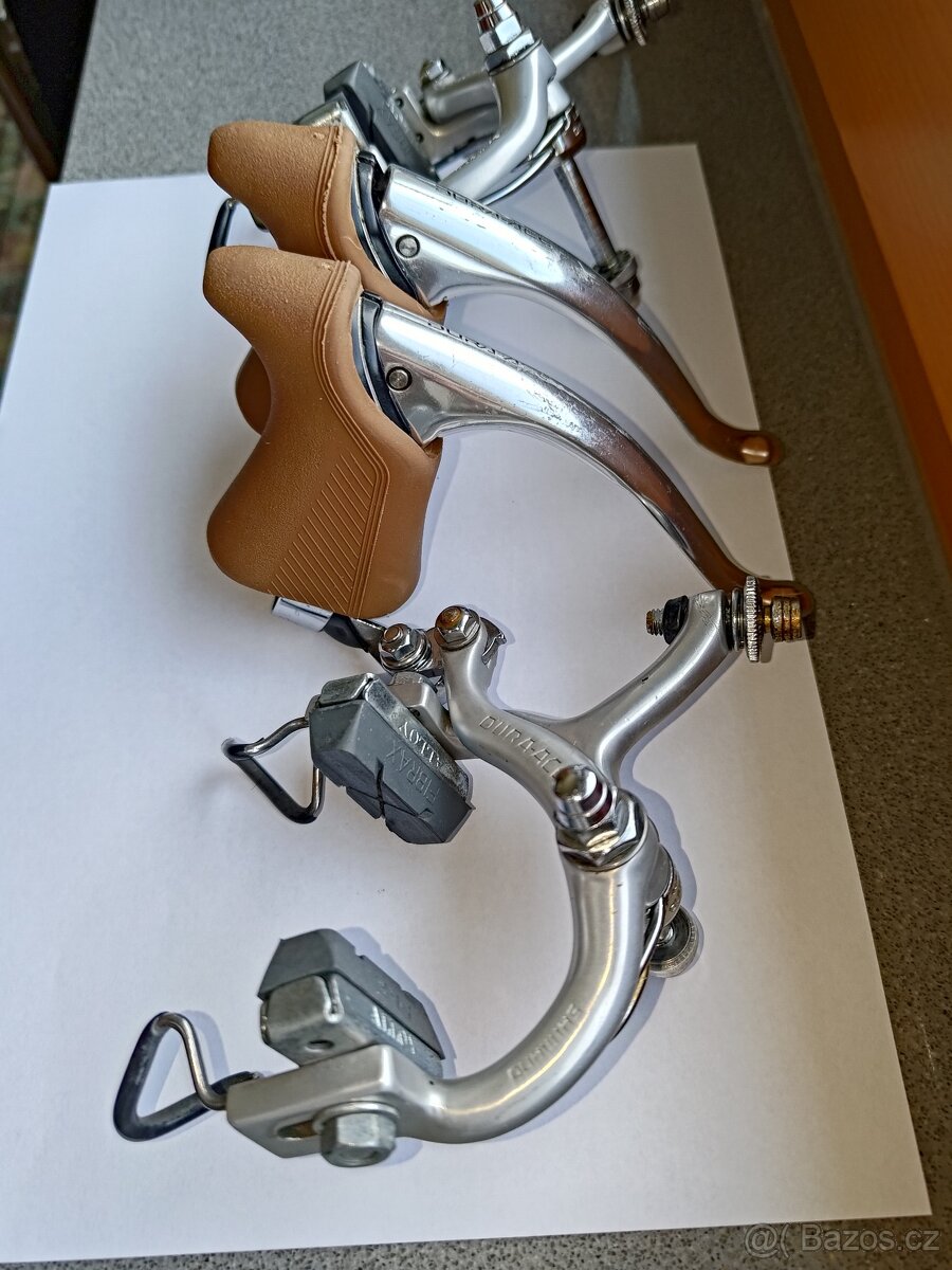 Brzdy Shimano Dura Ace I. generace(páky a čelisti)