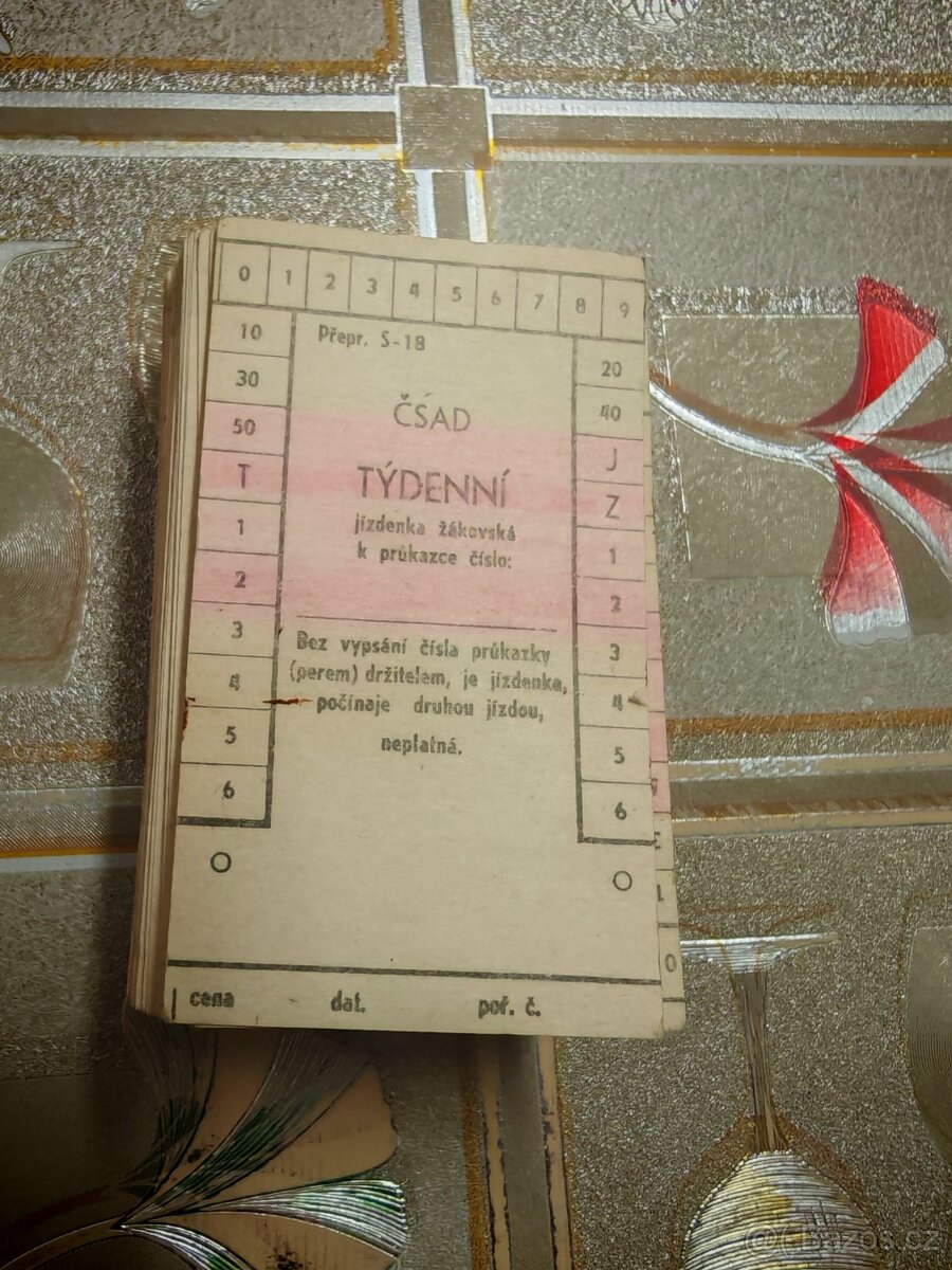 Staré jízdenky ČSAD – žákovské / týdenní – větší množství