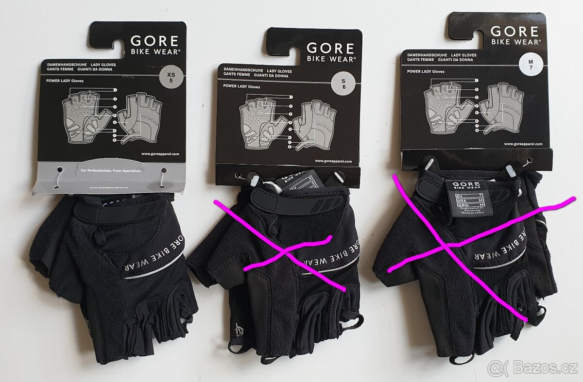 NOVÉ cyklistické dámské- dětské rukavice GORE vel.xs