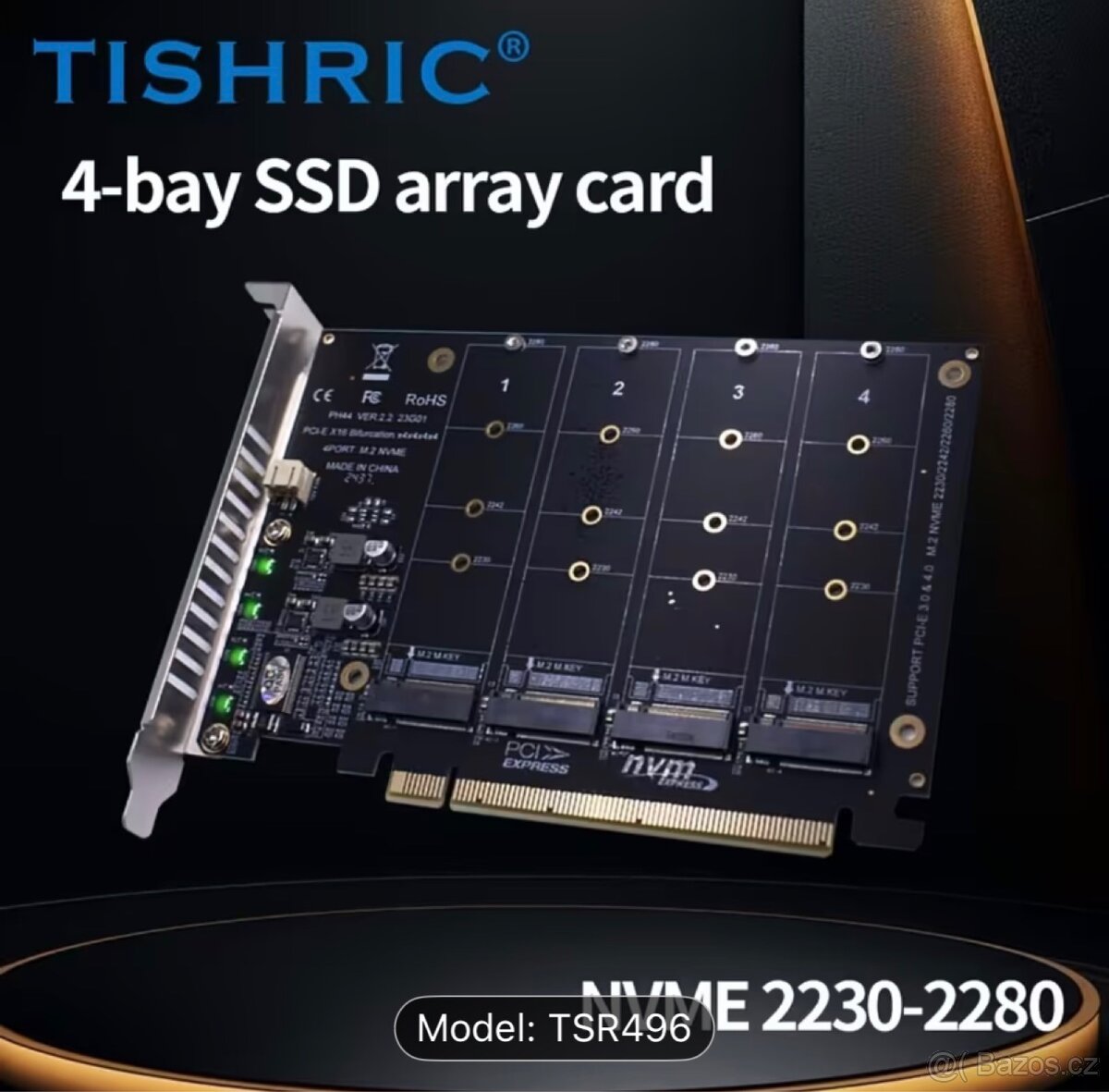 TISHRIC TSR496 4 SSD Array Card PCIe - NOVE