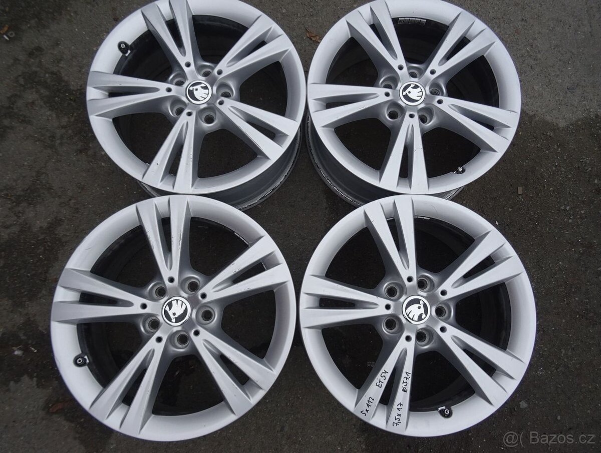 Alu disky origo Škoda, 17", 5x112, ET 54, šířka 7,5J
