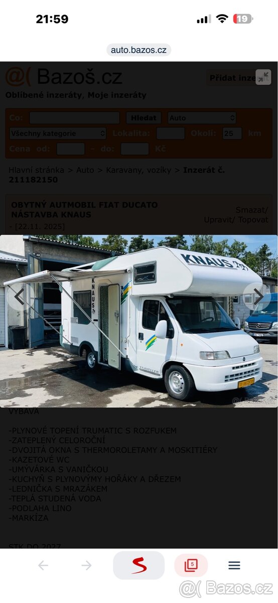 Obytné auto Fiat Ducato