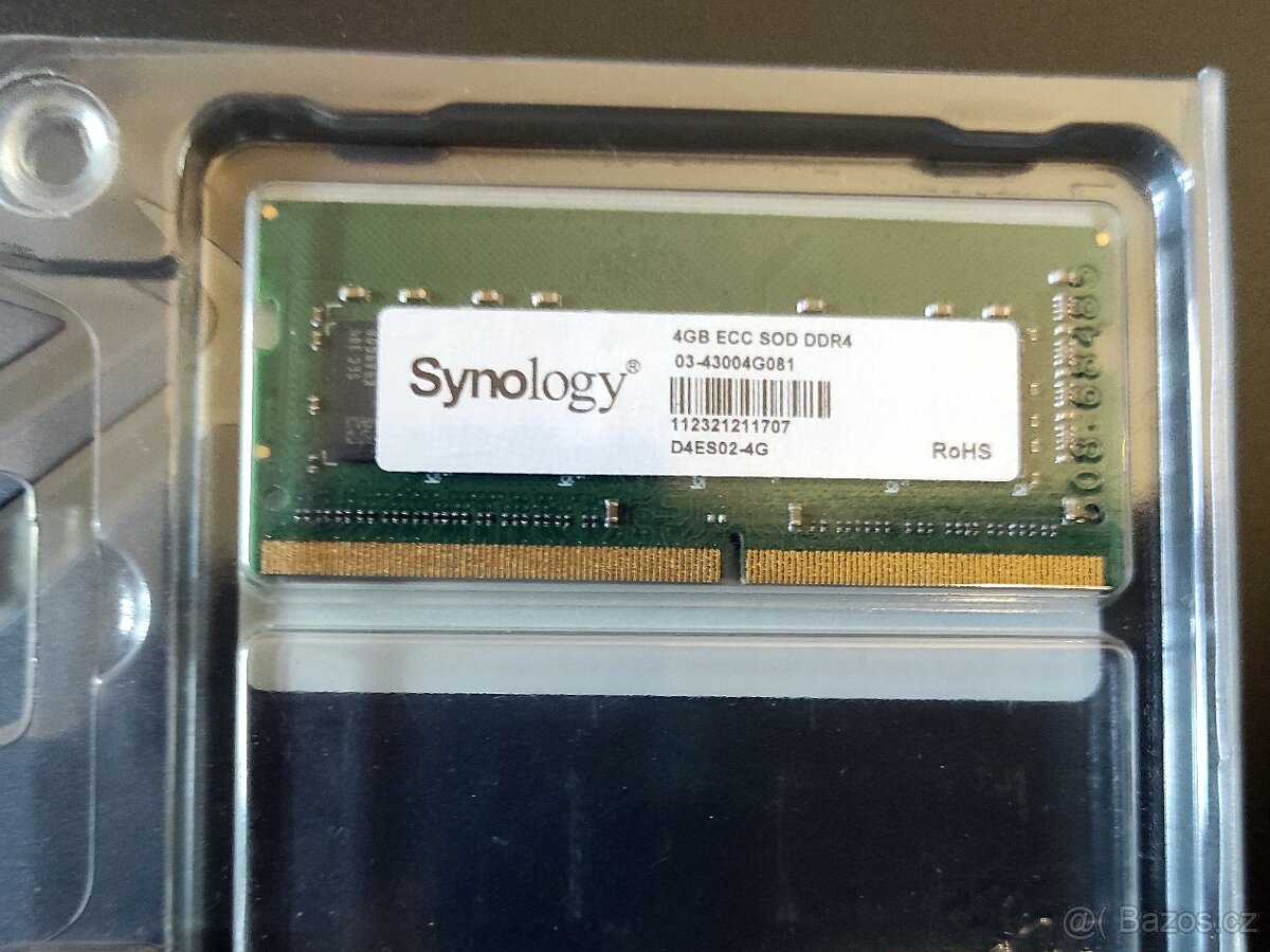 Synology D4ES02-4G, 4GB DDR4 ECC RAM SO-DIMM do NASu