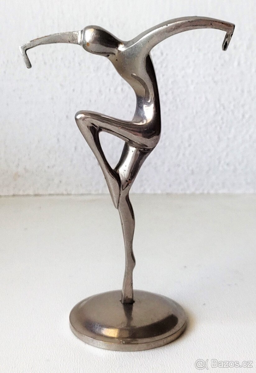 Krásna soška / figurka art deco chrom