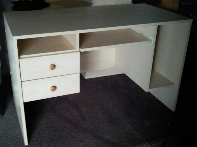 pracovní nový psací stůl DAN 120x60cm 2zásuvkový+výsuv+nika