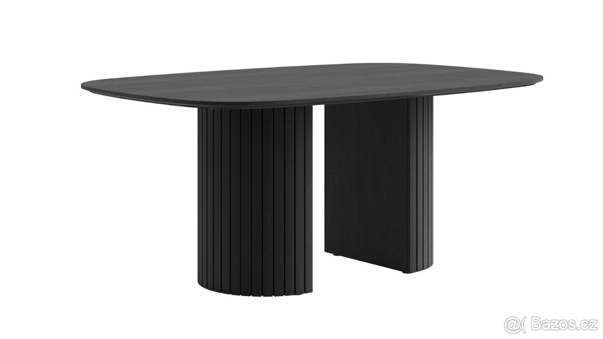 Designový jídelní stůl Pavie – dub, 240 cm, černý