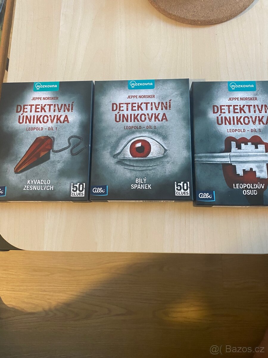 Stolní hra - detektivní únikovka - 3 díly