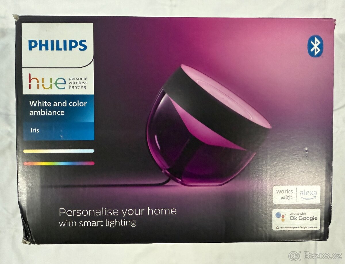 Stolní LED lampička Philips Hue Iris Bluetooth černá