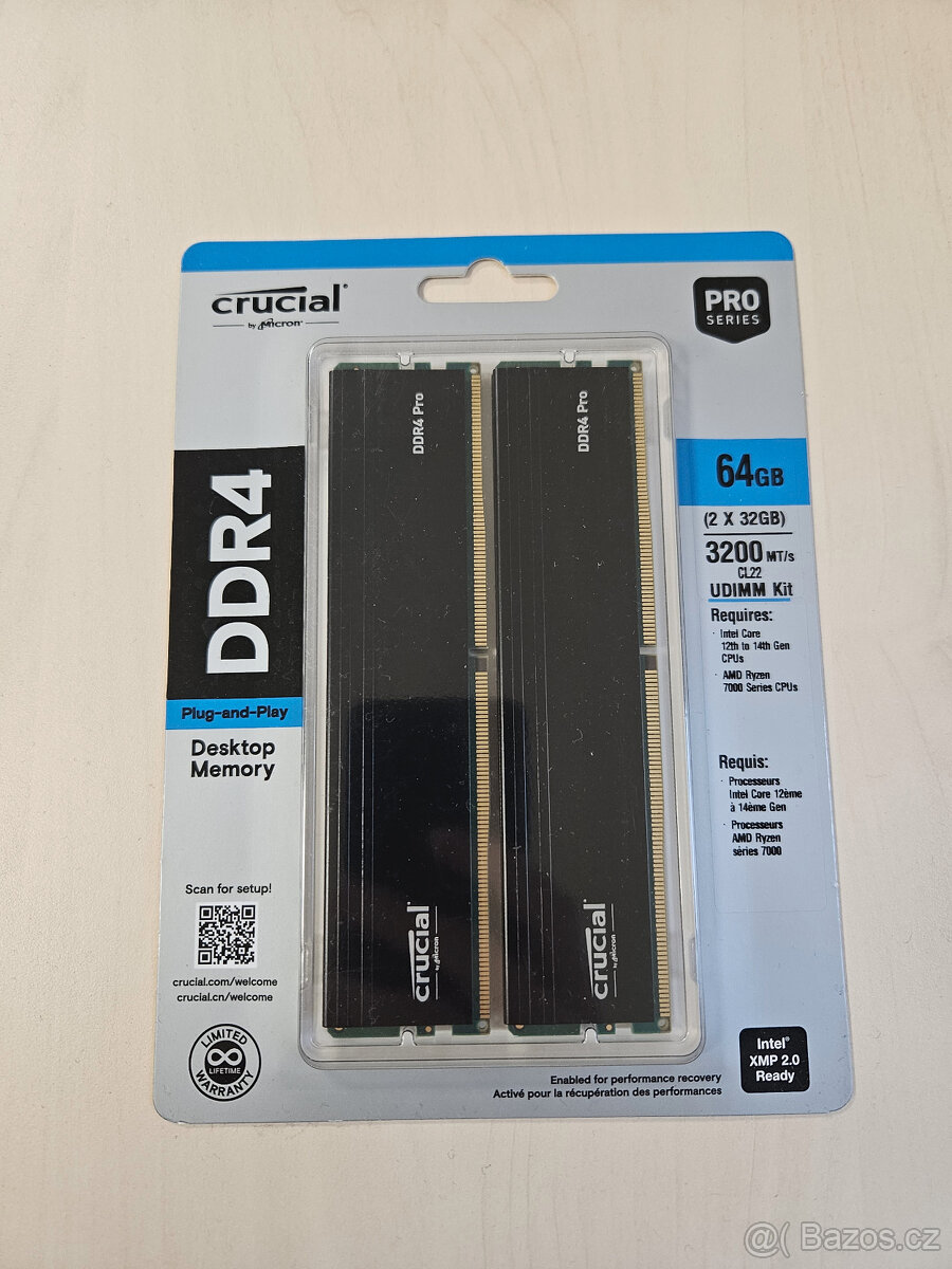 Crucial Pro 64GB KIT (2x 32GB) DDR4-3200 NOVÉ