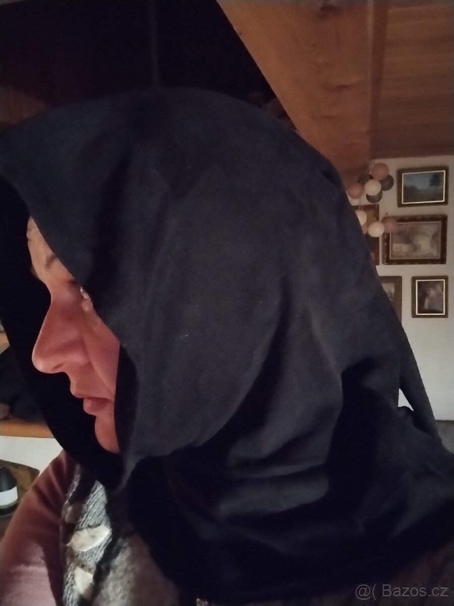 Kožená kápě středověk LARP