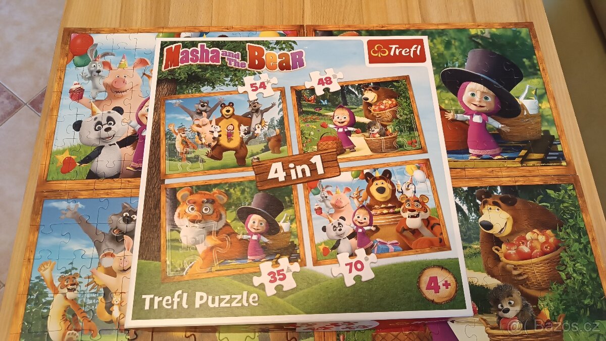 Puzzle Máša a Medvěd 4v1 Trefl