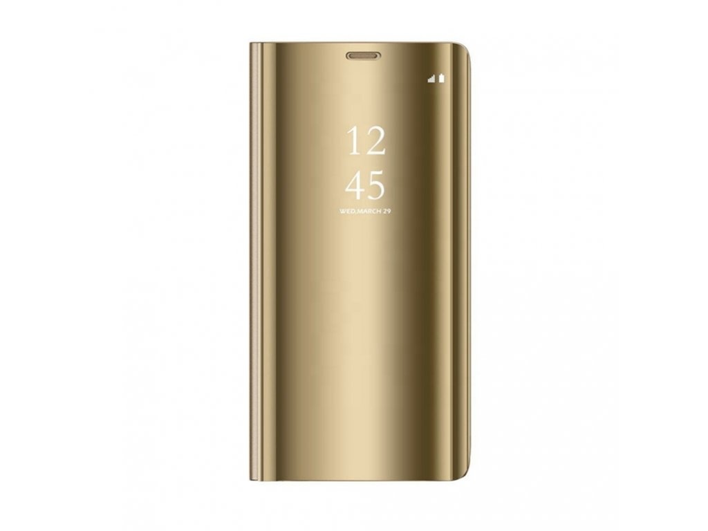 zrcadlové pouzdro + ochranné sklo Redmi note 9S • zlaté