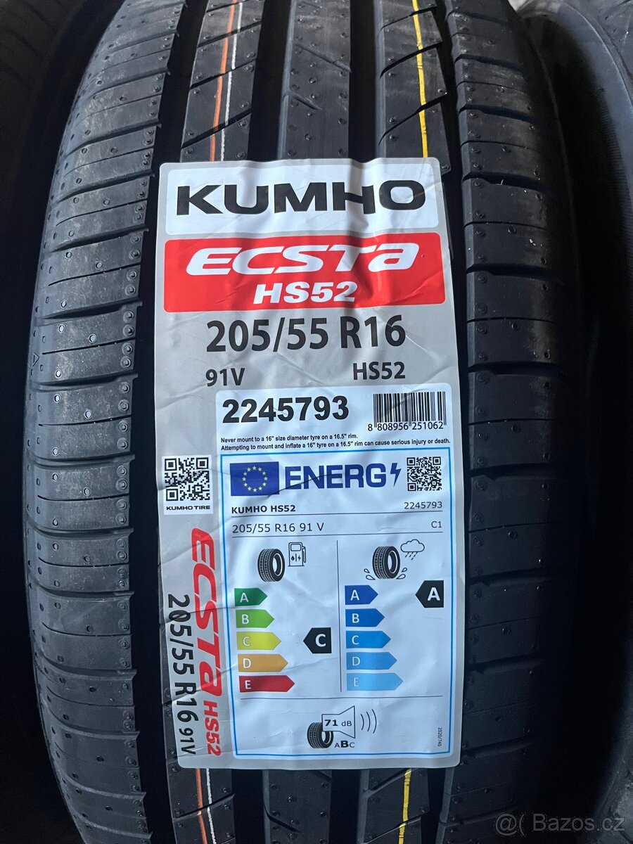 Nové letní pneu Kumho Ecsta HS52 205/55 R16 91V