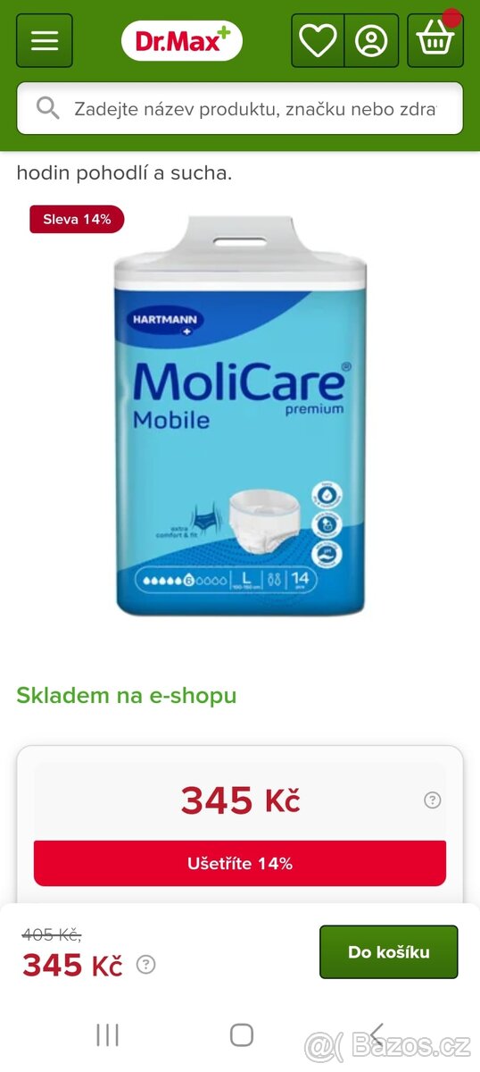 Prodám pleny L
