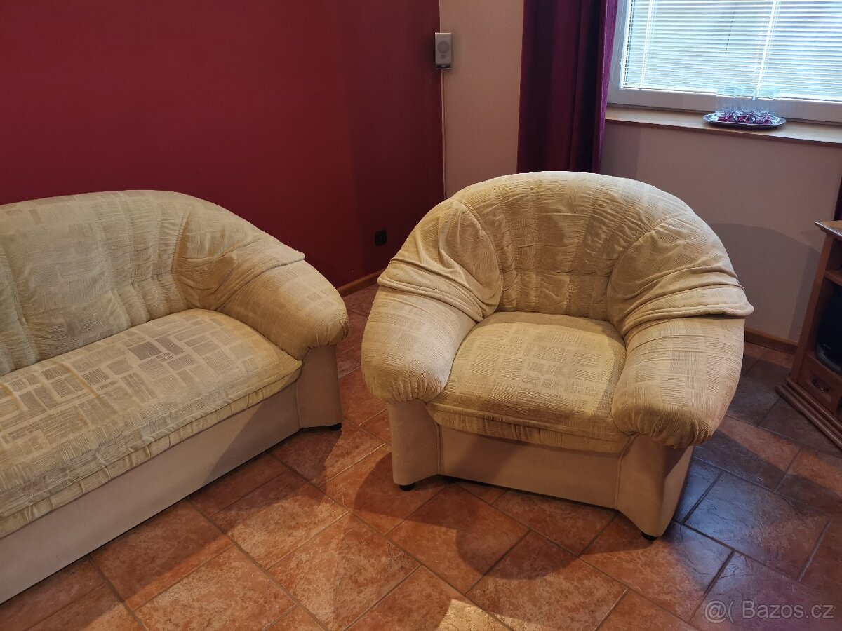 Rohová sedačka s křeslem