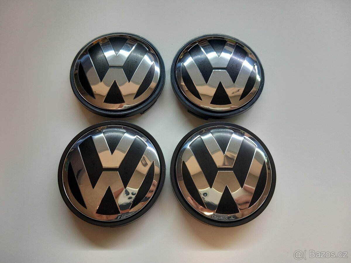 Středové krytky Vw, 56x52mm chrom logo