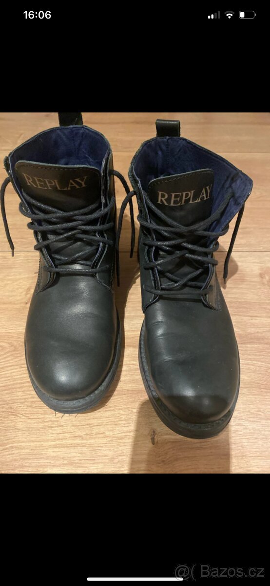 Kožené boty/ kozačky Replay