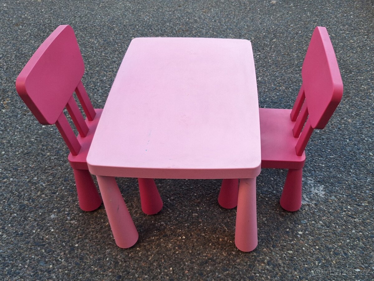 Dětské židličky a stůl Mammut z IKEA