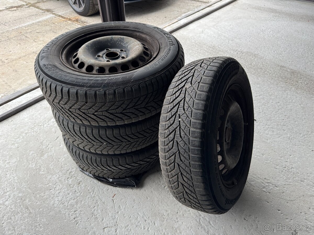 Sada plechových kol R15 Seat/VW 5x112 + zimní 195/65 R15
