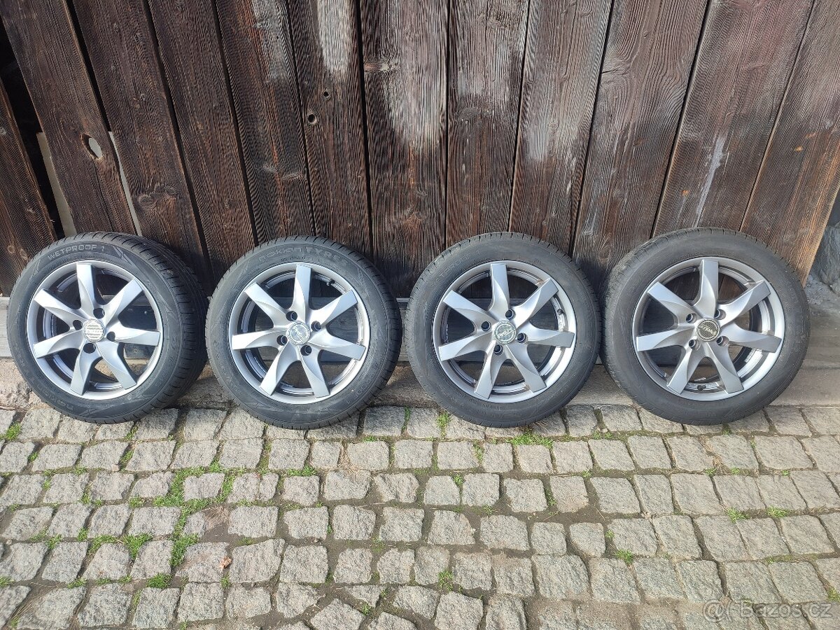 ALU 4x108 Nové pneu Nokian 195/50 R15
